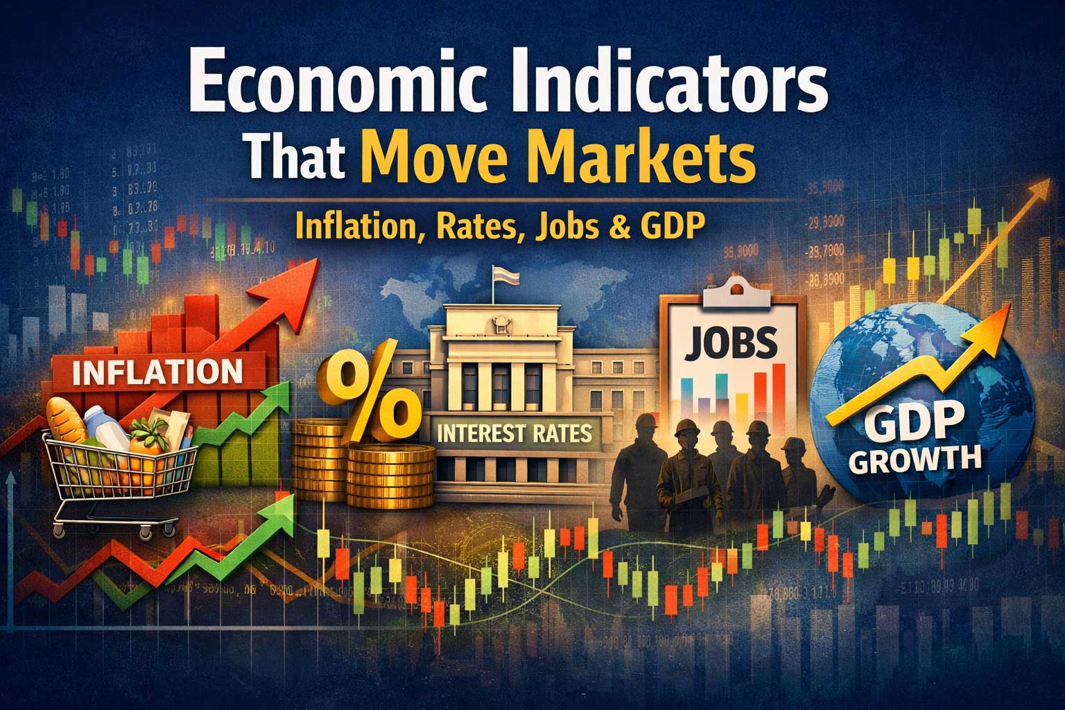 Economic Indicators That Move Markets: Inflation, Rates, Jobs, and GDP Explained