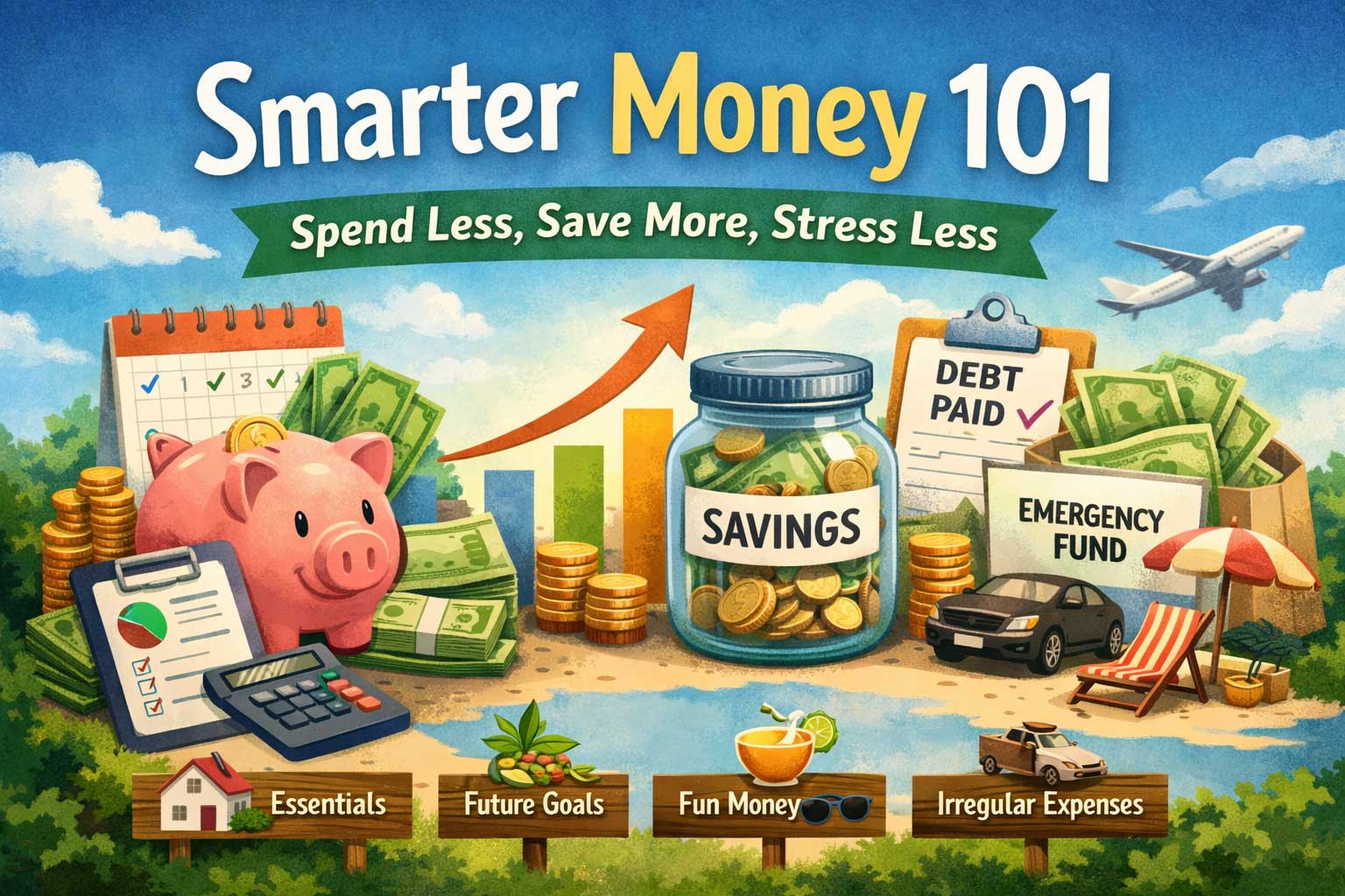 Smarter Money 101: A Simple System to Spend Less, Save More, and Stress Less